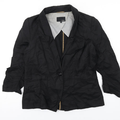 NEXT Womens Black Jacket Blazer Size 12 Button