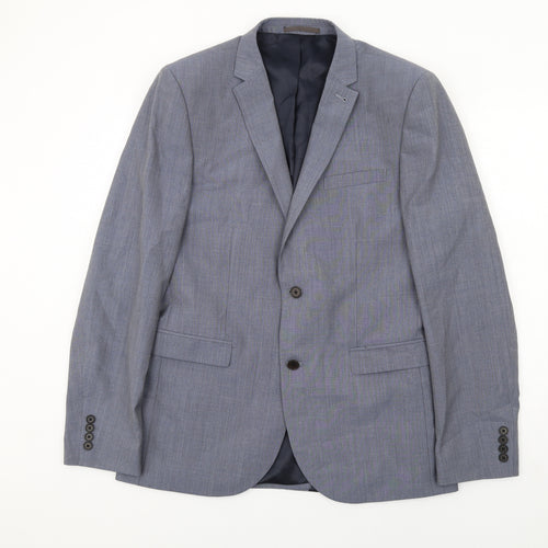 NEXT Mens Blue Wool Jacket Suit Jacket Size 42 Regular