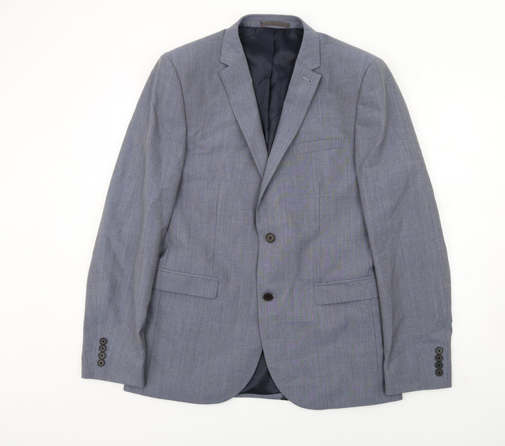 NEXT Mens Blue Wool Jacket Suit Jacket Size 42 Regular