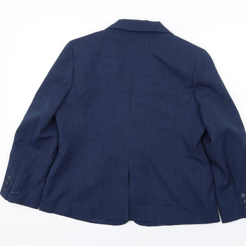 Ellie Louise Womens Blue Polyester Jacket Suit Size 16