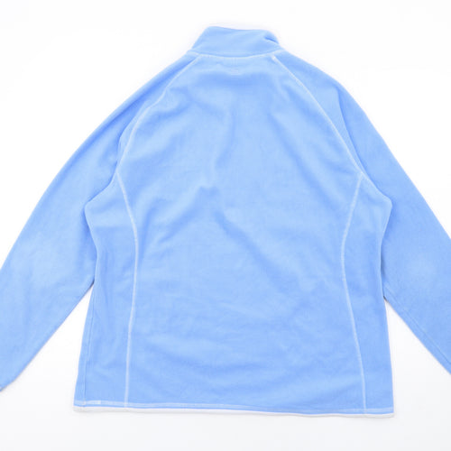 Mountain Warehouse Womens Blue Polyester Pullover Sweatshirt Size M Zip