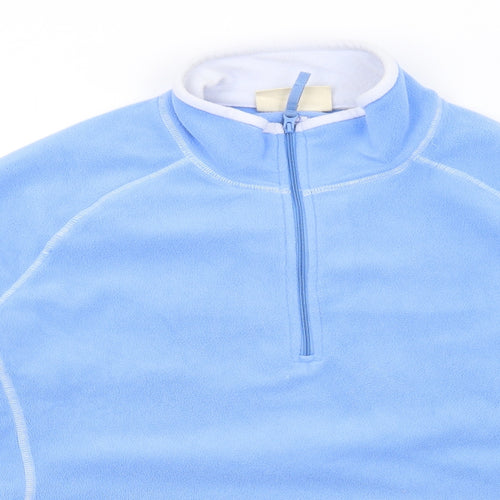 Mountain Warehouse Womens Blue Polyester Pullover Sweatshirt Size M Zip