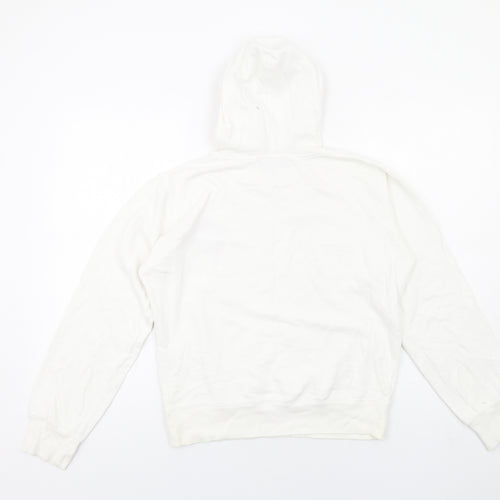Chilli Pepper Womens White Cotton Pullover Hoodie Size M Pullover