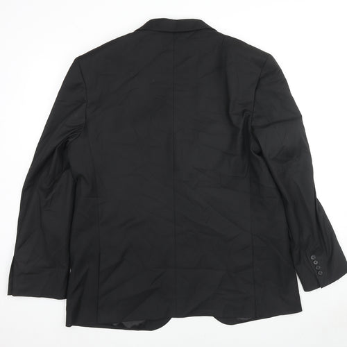Marks and Spencer Mens Black Polyester Jacket Suit Jacket Size 44 Regular