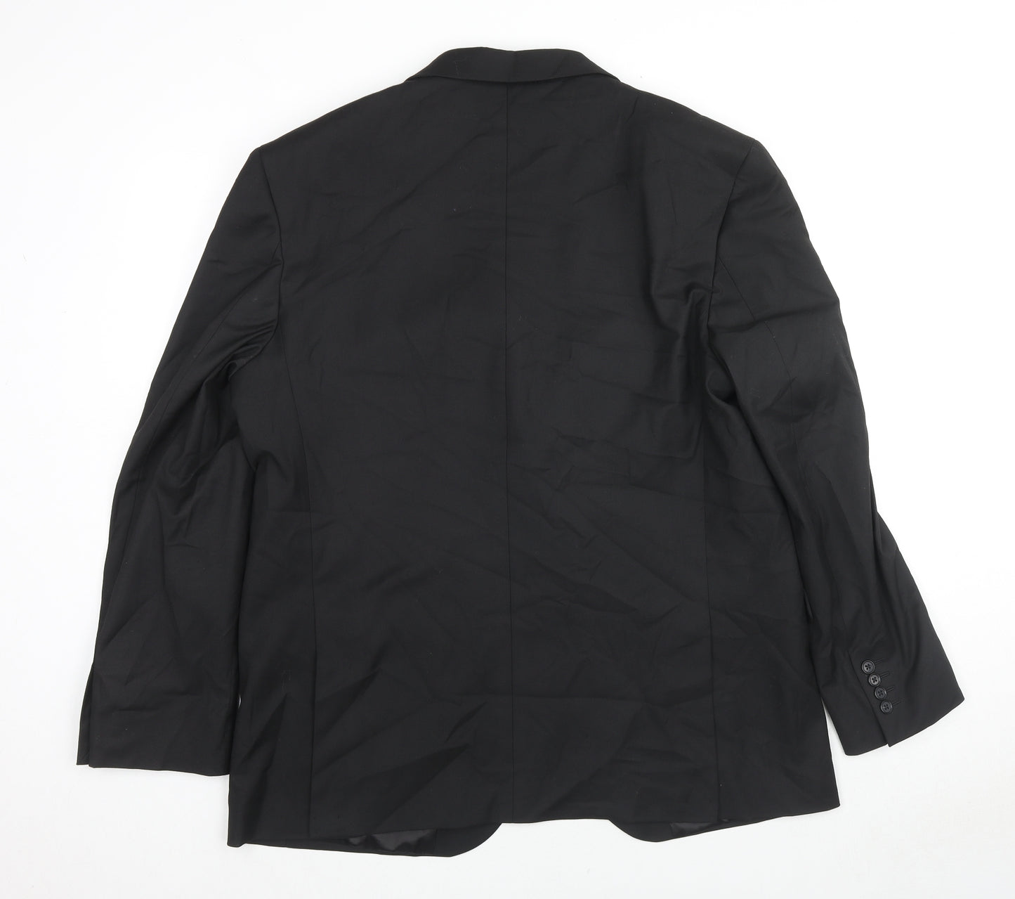 Marks and Spencer Mens Black Polyester Jacket Suit Jacket Size 44 Regular