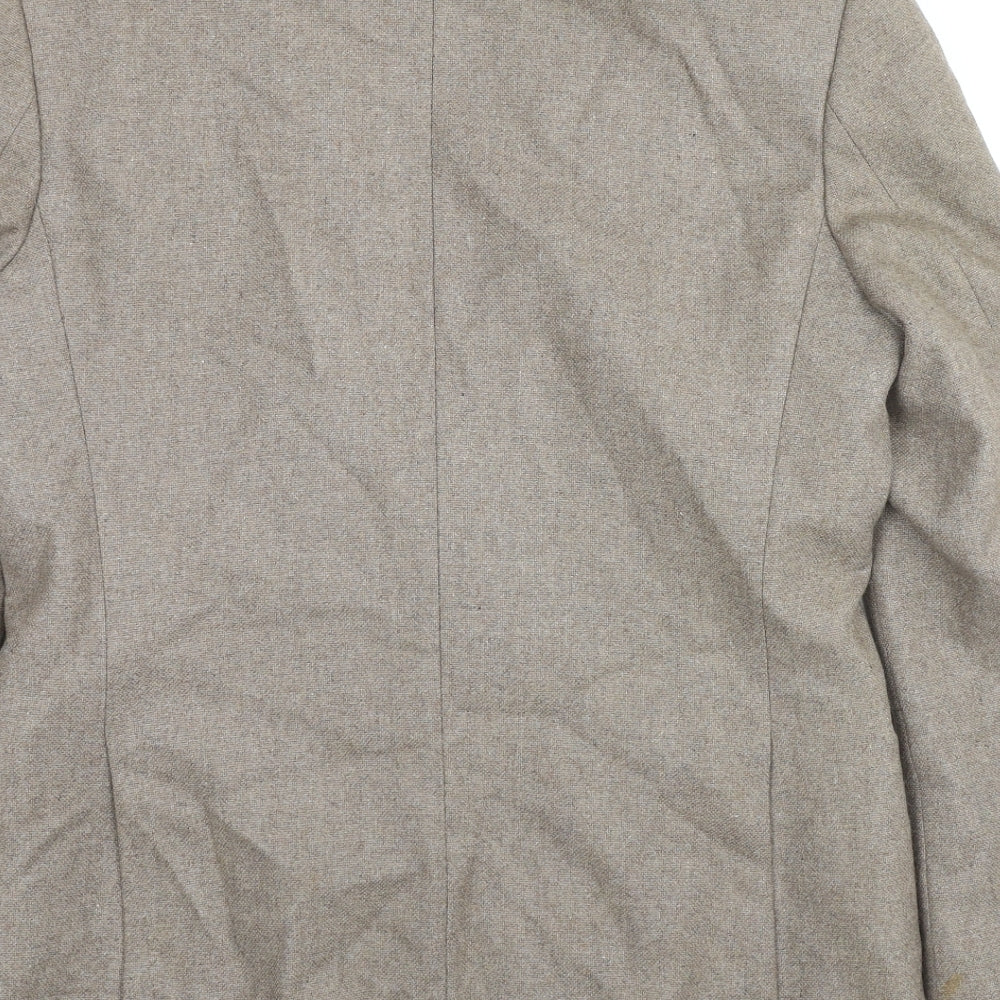 Bruce Corman Mens Beige Wool Jacket Suit Jacket Size 40 Regular