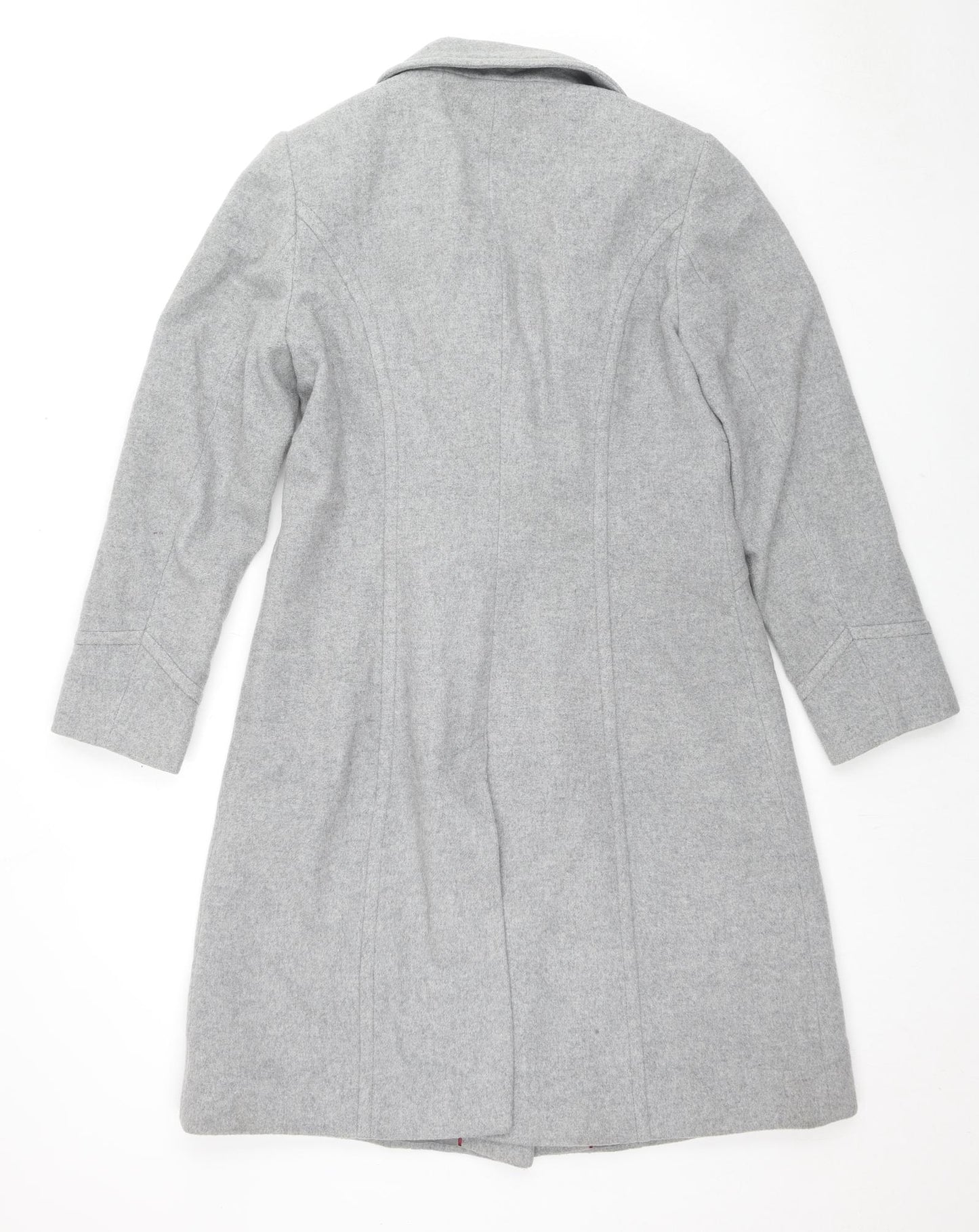 Marks and Spencer Womens Grey Overcoat Coat Size 10 Button