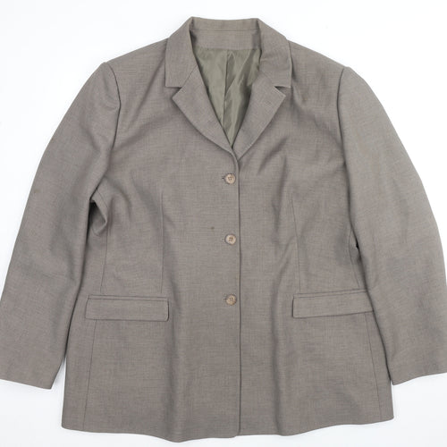 Debenhams Womens Brown Polyester Jacket Blazer Size 20