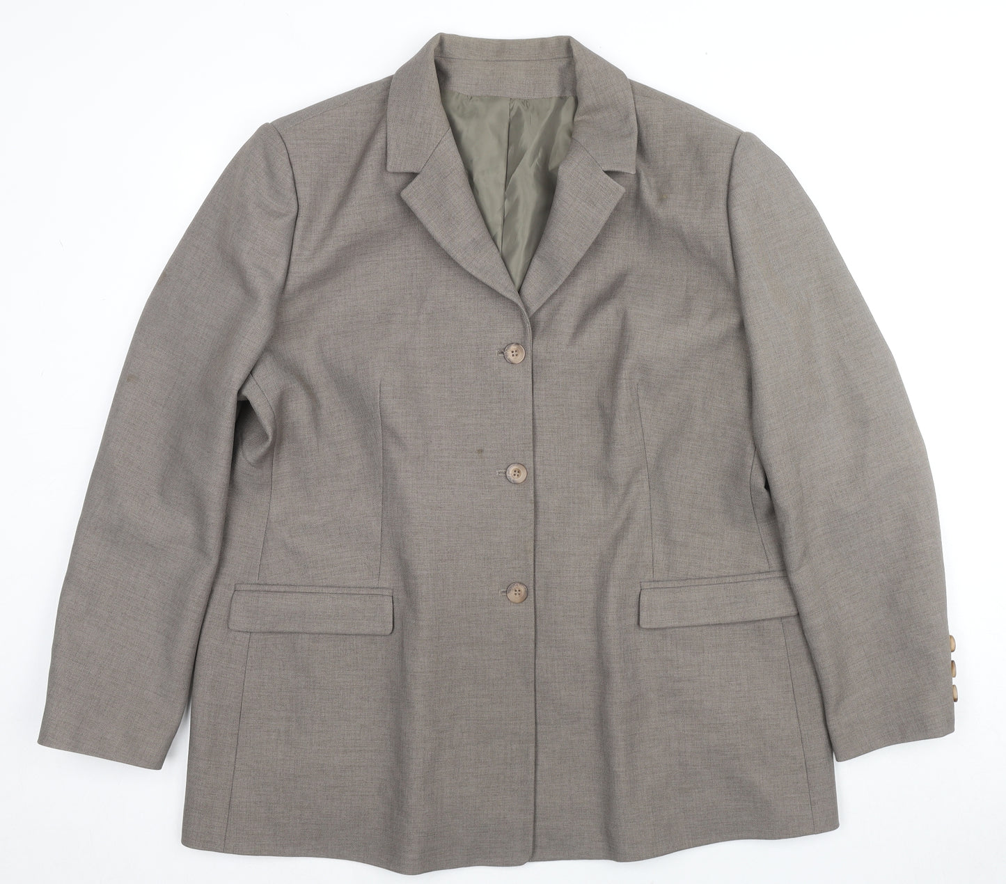 Debenhams Womens Brown Polyester Jacket Blazer Size 20