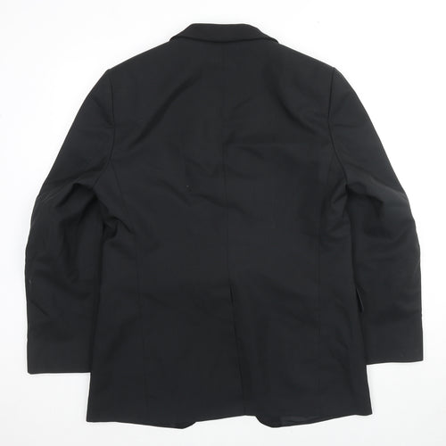 Burton Mens Black Polyester Tuxedo Suit Jacket Size 42 Regular