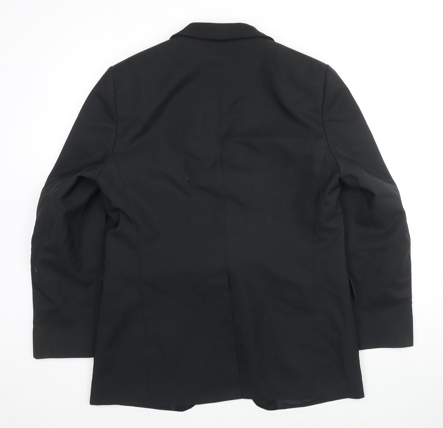 Burton Mens Black Polyester Tuxedo Suit Jacket Size 42 Regular