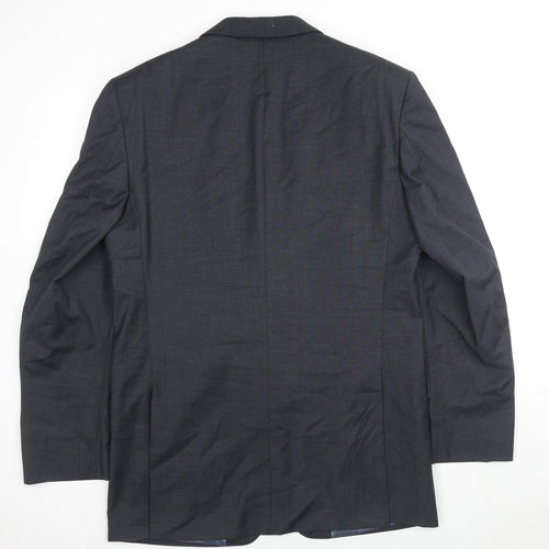 Balmain Mens Grey Wool Jacket Suit Jacket Size 40 Regular