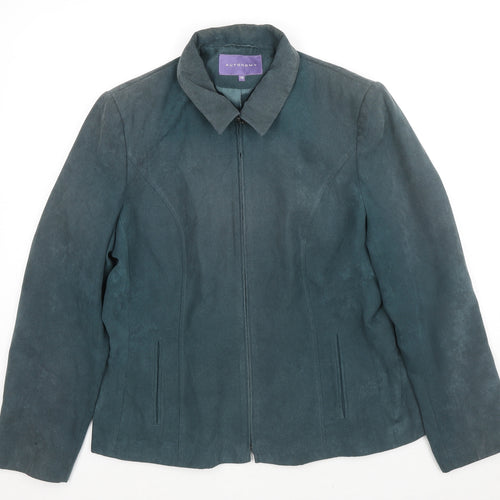 Autonomy Womens Green Jacket Size 16 Zip