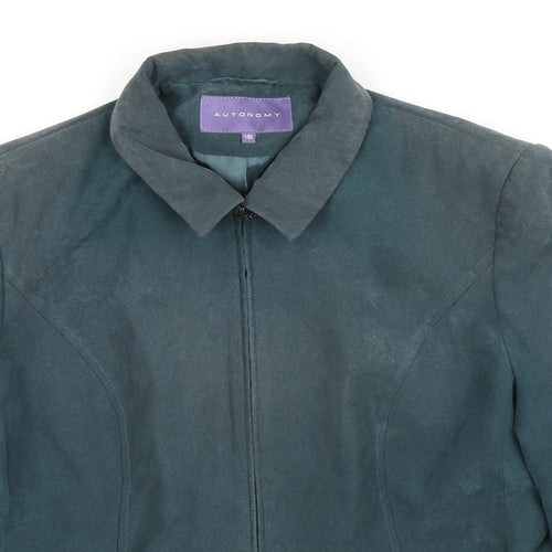 Autonomy Womens Green Jacket Size 16 Zip