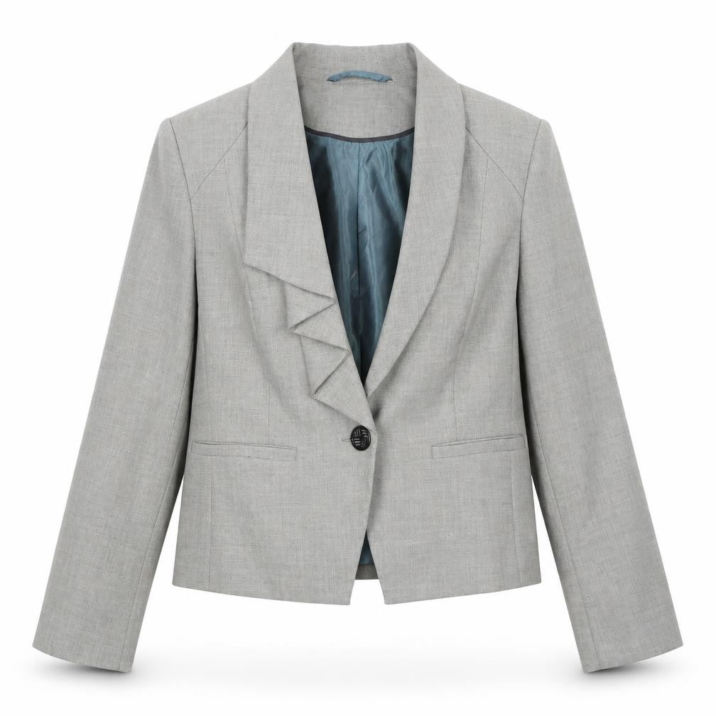 Marks & Spencer Womens Grey Polyester Jacket Blazer Size 12