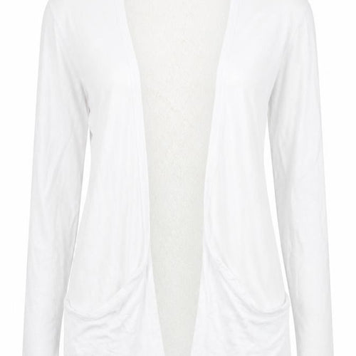 Decoy Womens White V-Neck Viscose Cardigan Jumper Size S - Size S-M