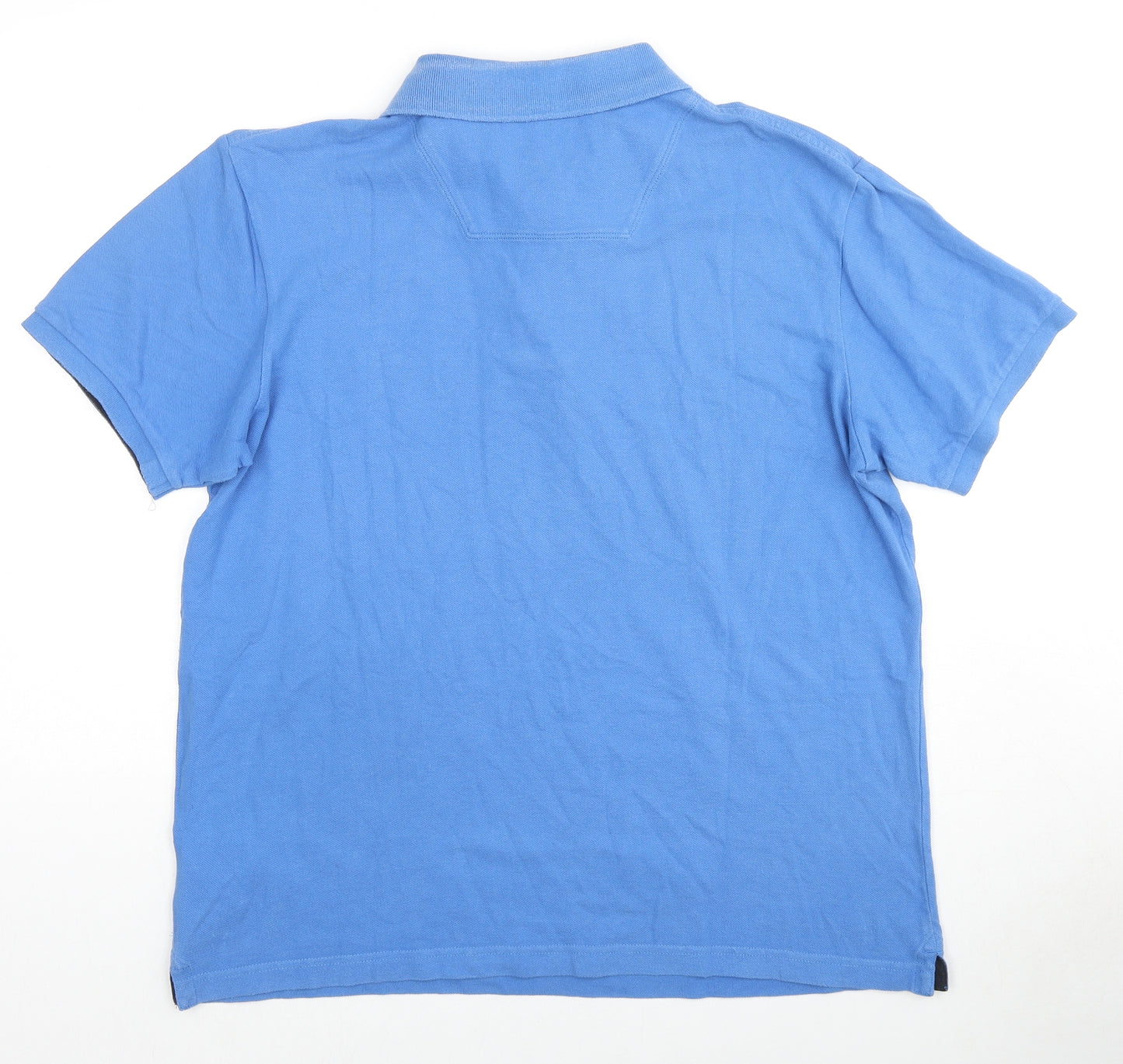 Timberland Mens Blue Cotton Polo Size XL Collared Button