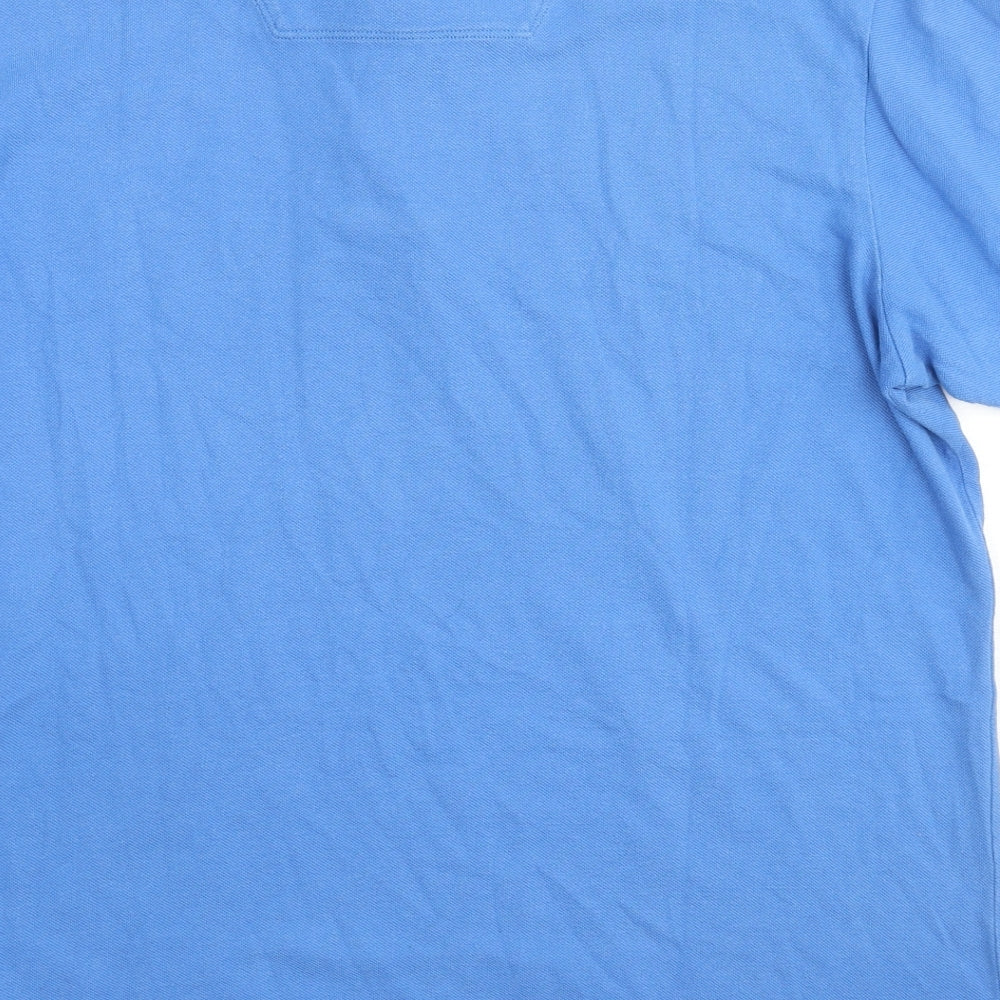 Timberland Mens Blue Cotton Polo Size XL Collared Button