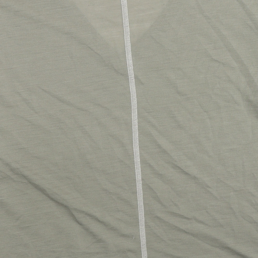 Per Una Womens Green Polyester Basic T-Shirt Size 20 V-Neck - Stitching Detail