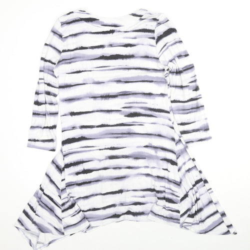 Wallis Womens Multicoloured Tie Dye Viscose A-Line Size S Scoop Neck Pullover