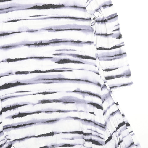 Wallis Womens Multicoloured Tie Dye Viscose A-Line Size S Scoop Neck Pullover