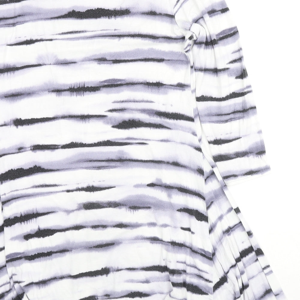 Wallis Womens Multicoloured Tie Dye Viscose A-Line Size S Scoop Neck Pullover