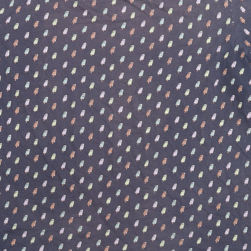Sfera Mens Blue Geometric Cotton T-Shirt Size M Round Neck - Ice Lolly Print