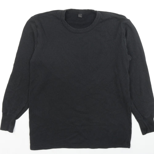 Marks and Spencer Womens Black Cotton Pullover Sweatshirt Size S Pullover