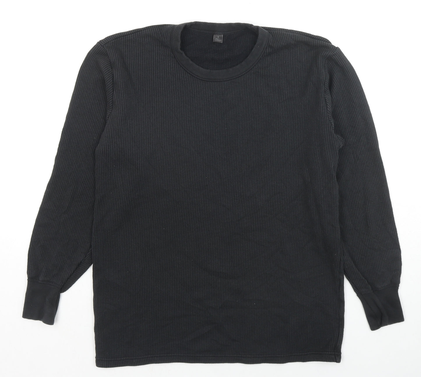 Marks and Spencer Womens Black Cotton Pullover Sweatshirt Size S Pullover