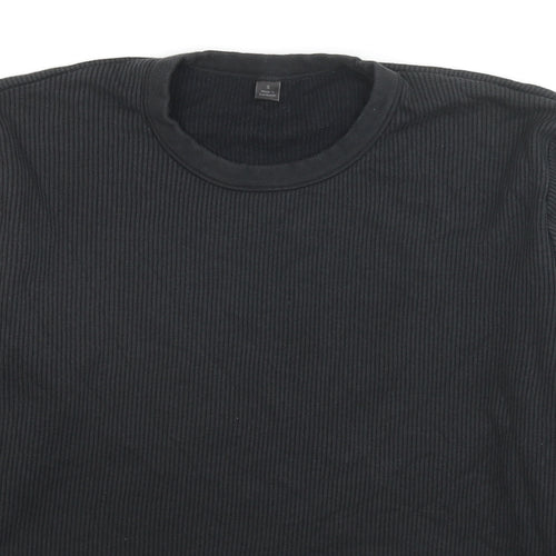 Marks and Spencer Womens Black Cotton Pullover Sweatshirt Size S Pullover