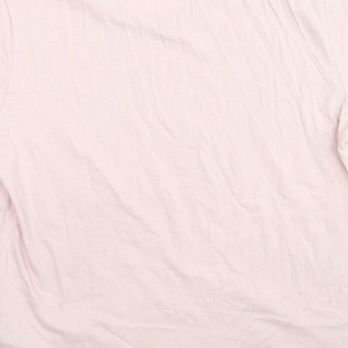 Marks and Spencer Womens Pink Cotton Basic T-Shirt Size 10 Round Neck