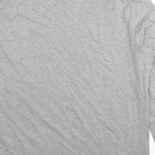 Marks and Spencer Mens Grey Polyester T-Shirt Size M Crew Neck Pullover