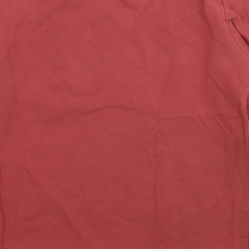 OVS Boys Brown Cotton Basic T-Shirt Size 2-3 Years Crew Neck Snap