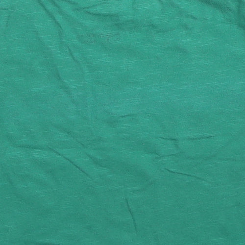 NEXT Boys Green Cotton Basic T-Shirt Size 12-18 Months Round Neck Pullover - Farm Print