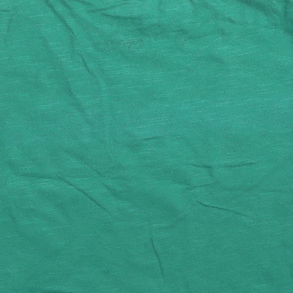 NEXT Boys Green Cotton Basic T-Shirt Size 12-18 Months Round Neck Pullover - Farm Print