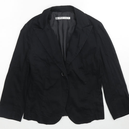 Terranova Womens Black Jacket Blazer Size S Button