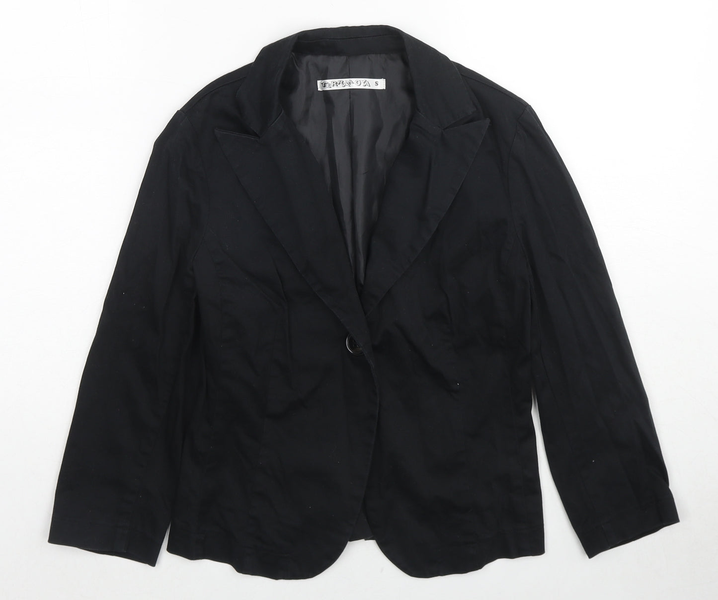 Terranova Womens Black Jacket Blazer Size S Button