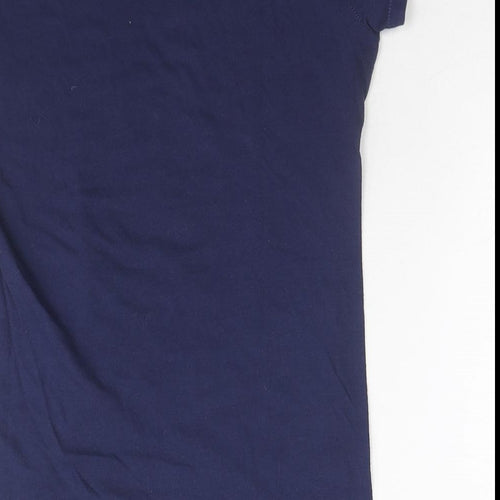 American Eagle Outfitters Womens Blue Cotton Basic T-Shirt Size S Round Neck - AM - Eagle Malibu