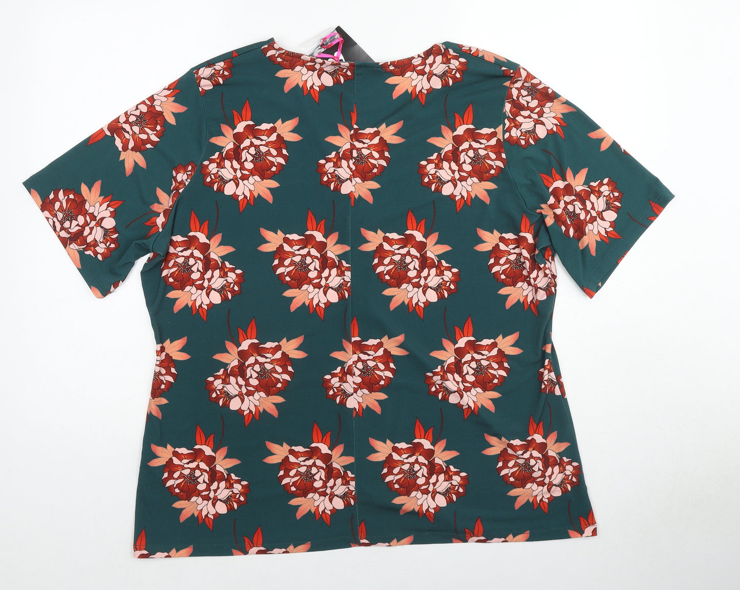 Very Womens Multicoloured Floral Polyester Basic Blouse Size 22 V-Neck