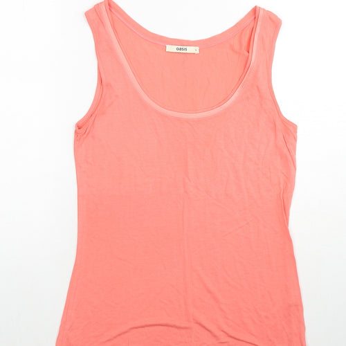 Oasis Womens Red Polyester Camisole Tank Size S Scoop Neck