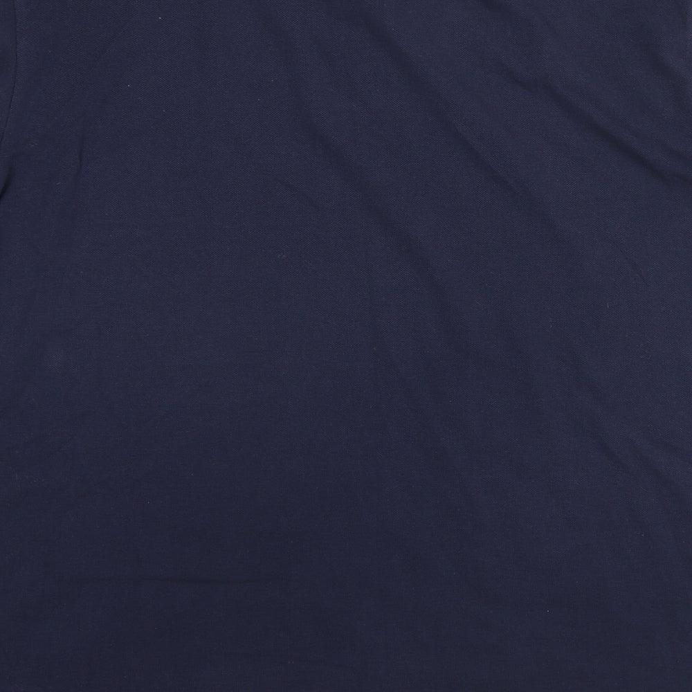 The North Face Mens Blue Cotton Polo Size XL Collared Button