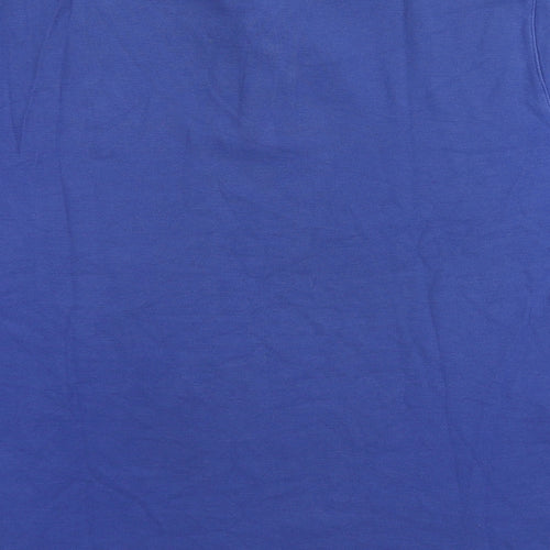 Blue Harbour Mens Blue Cotton Polo Size XL Collared Button