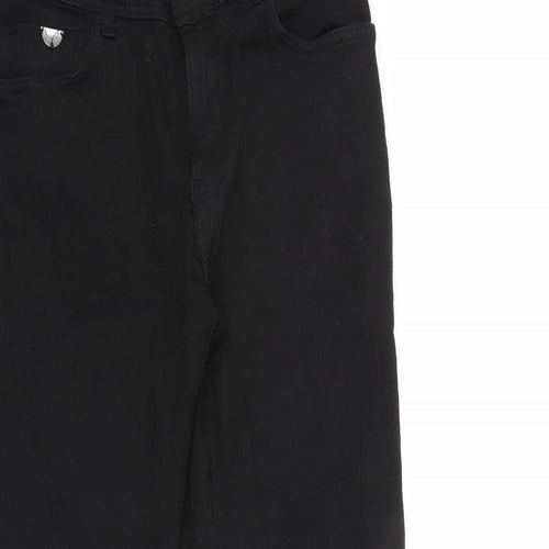 Zara Womens Black Cotton Skinny Jeans Size 10 L27 in Regular Zip