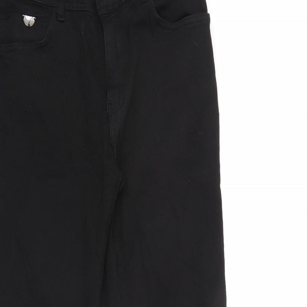 Zara Womens Black Cotton Skinny Jeans Size 10 L27 in Regular Zip