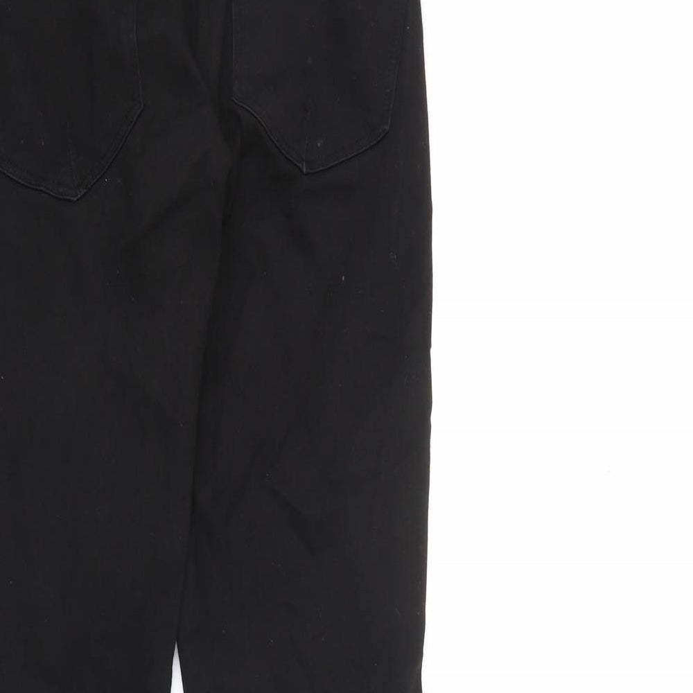Zara Womens Black Cotton Skinny Jeans Size 10 L27 in Regular Zip
