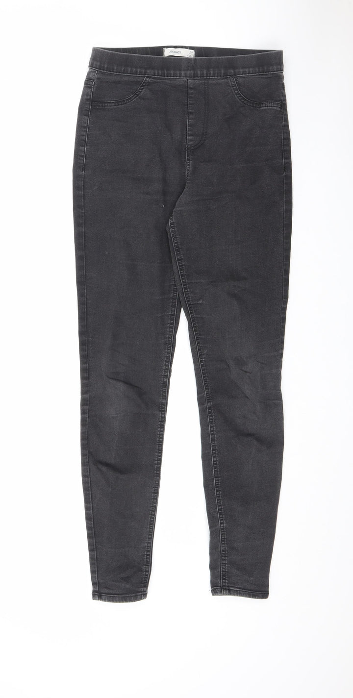 Marks and Spencer Womens Black Cotton Jegging Jeans Size 10 L30 in Regular