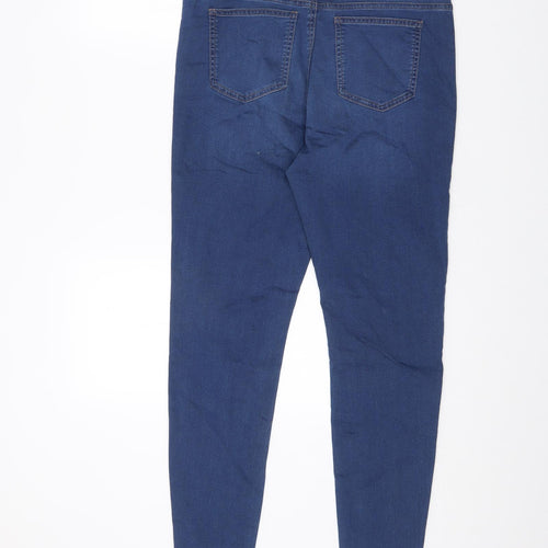 Marks and Spencer Womens Blue Cotton Jegging Jeans Size 14 L29.5 in Regular