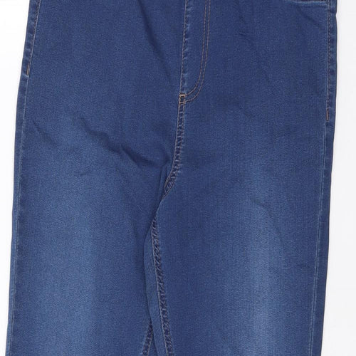 Marks and Spencer Womens Blue Cotton Jegging Jeans Size 14 L29.5 in Regular