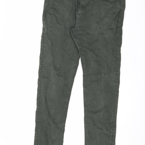 Marks and Spencer Mens Black Cotton Skinny Jeans Size 34 in L33 in Slim Zip