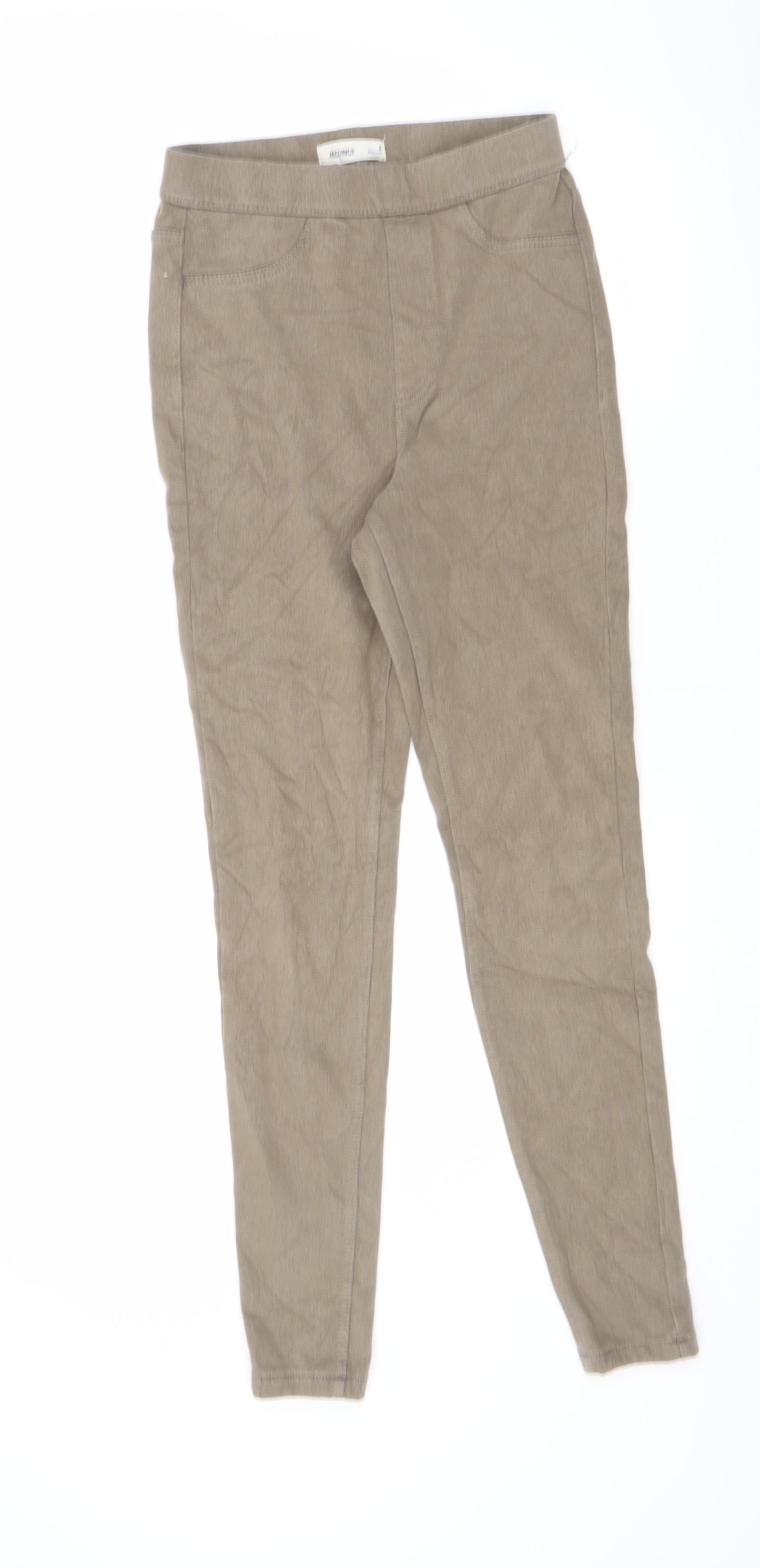 Marks and Spencer Womens Brown Cotton Jegging Jeans Size 6 L27 in Regular